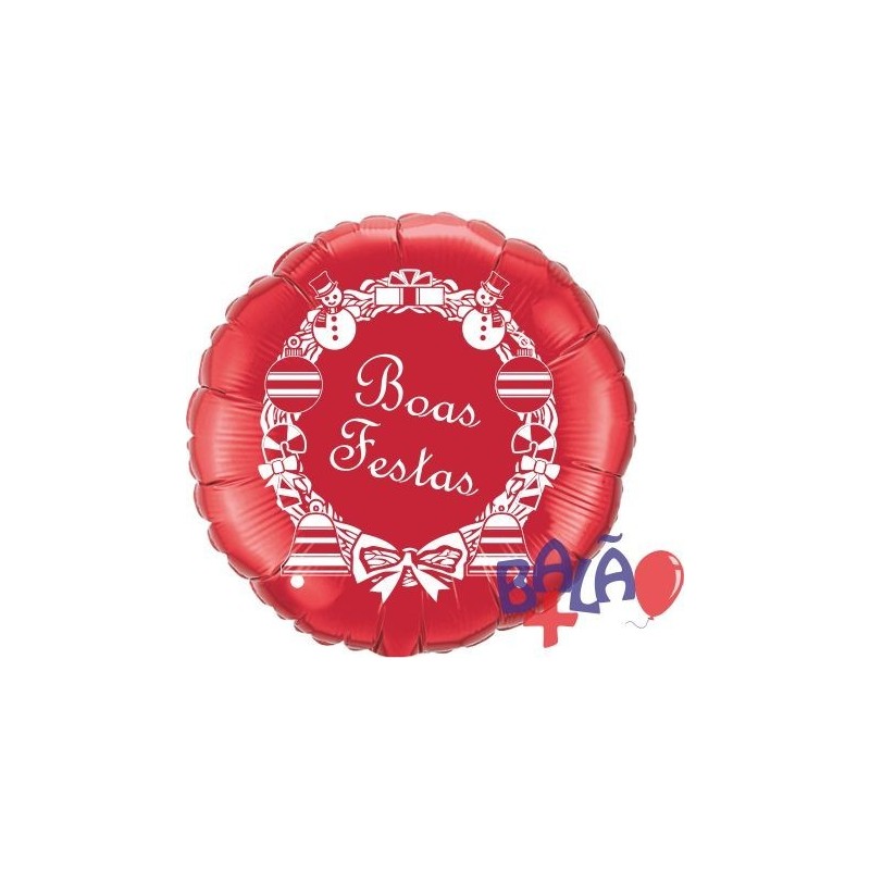 45cm Boas Festas Balloon