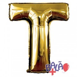 Spelling Balloon Letra de 40'' Dourado