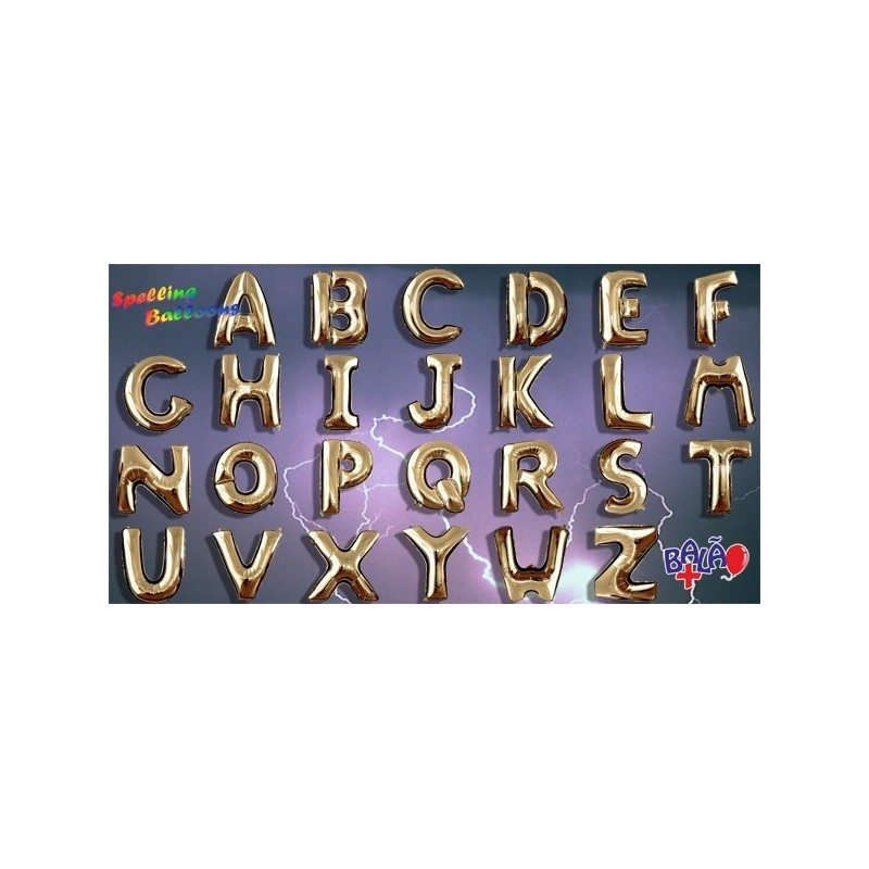 Spelling Balloon Letra de 40'' Dourado