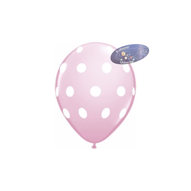 Balão rosa com bolinhas