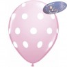 Balão rosa com bolinhas