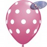 Balão rosa com bolinhas