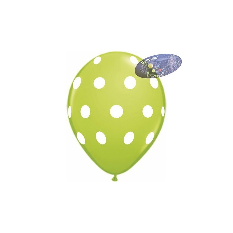 Balão verde com bolinhas