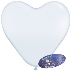Balão coração 13cm Branco
