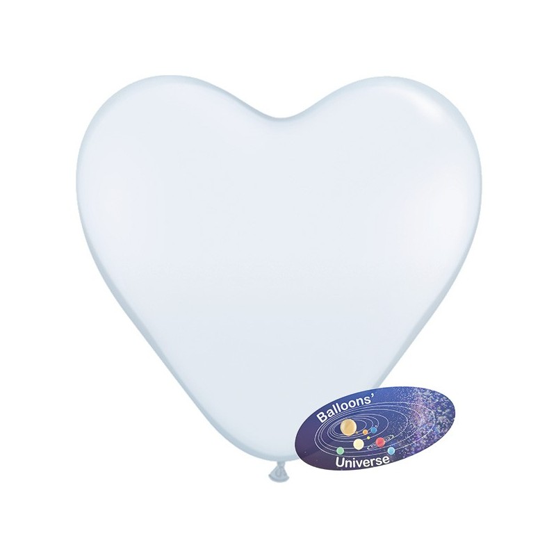 Balão coração 13cm Branco