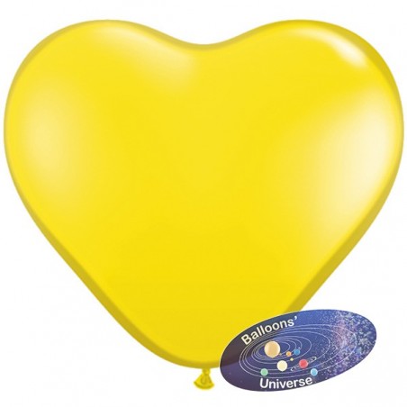 Globo corazón 13cm Amarillo