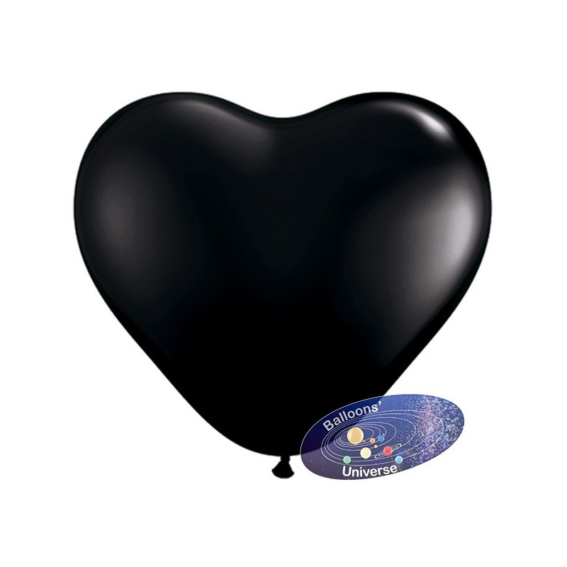 Balão coração de 30cm Preto