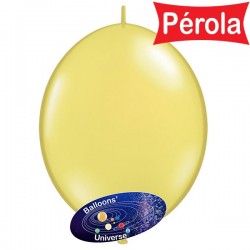 Balão LINK de 35cm Amarelo Pérola