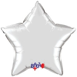 Balão Estrela de 23cm Prateada