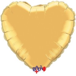 Balão Coração de 23cm Dourado