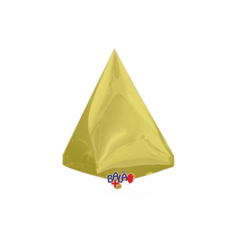 Balão Pirâmide de 45cm Dourado