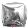 Balão Cubo de 81cm Prateado