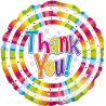 18'' Bright Thank You Holographic  Round Foil Balloon