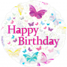 Balão Foil Redondo 18'' Butterfly Birthday