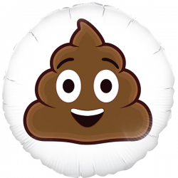 Balão Foil Redondo 18'' Smiling Poop Emoji