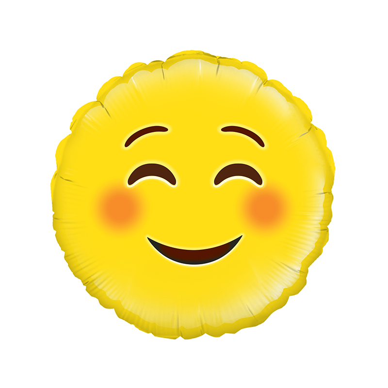 18'' Smile Emoji Round Foil Balloon