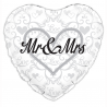 18'' Mr & Mrs Heart Foil Balloon