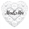18'' Mrs & Mrs Heart Foil Balloon
