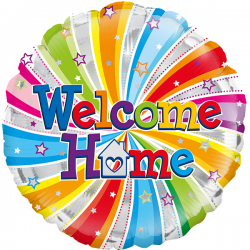 18'' Welcome Home Swirl Round Foil Balloon