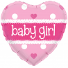 Balão Foil Coração 18'' Baby Girl Heart Holographic