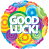 18'' Good Luck Rainbow Circles Round Foil Balloon