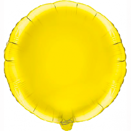 45cm Round Yellow Foil Balloon