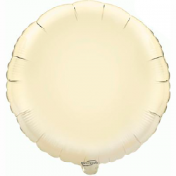 45cm Round Ivory Foil Balloon
