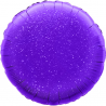 45cm Round Holographic Purple Foil Balloon
