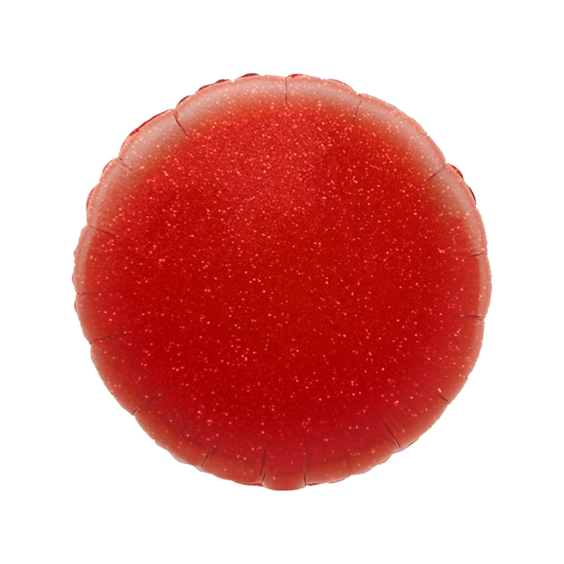45cm Round Holographic Red Foil Balloon