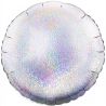 45cm Round Holographic Silver Foil Balloon
