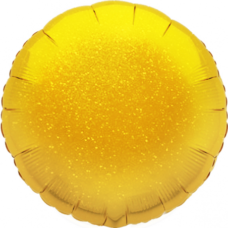 Balão Redondo de 45cm Dourado Holográfico