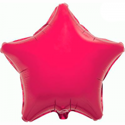 48cm Star Fuchsia Foil Balloon