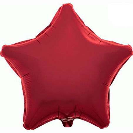 Balão Estrela de 48cm Bordô