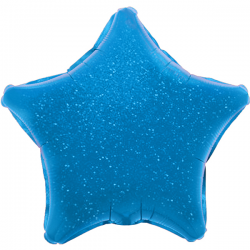 Balão Estrela de 48cm Azul Holográfico