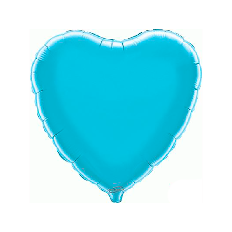 Balão Coração de 45cm Azul Claro