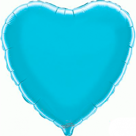 45cm Heart Light Blue Foil Balloon