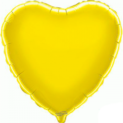 Balão Coração de 45cm Amarelo