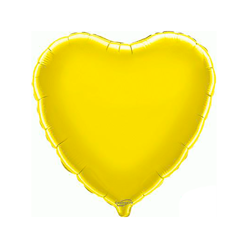Balão Coração de 45cm Amarelo