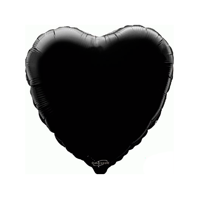 Balão Coração de 45cm Preto