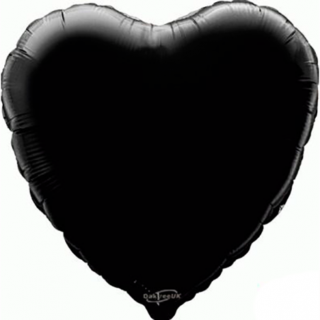 45cm Heart Black Foil Balloon