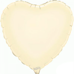 45cm Heart Ivory Foil Balloon