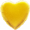 Balão Coração de 45cm Dourado Holográfico