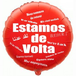 Balão de 45cm Estamos de Volta Vermelho