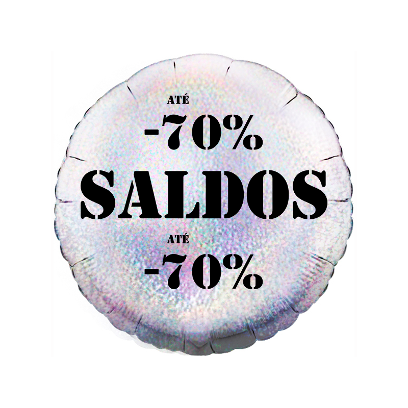 45cm Saldos - 70% Holographic Silver Balloon