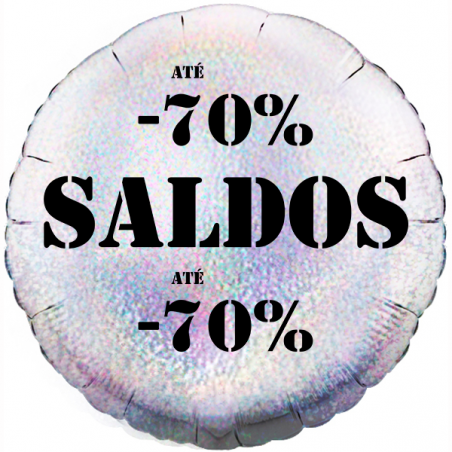 45cm Saldos - 70% Holographic Silver Balloon