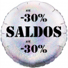 45cm Saldos - 30% Holographic Silver Balloon