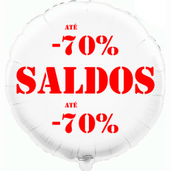 Balão de 45cm Saldos -70% Branco
