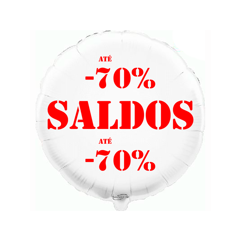 Balão de 45cm Saldos -70% Branco