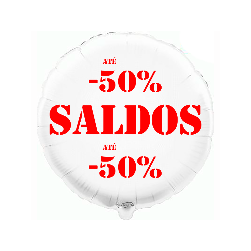 Balão de 45cm Saldos -50% Branco