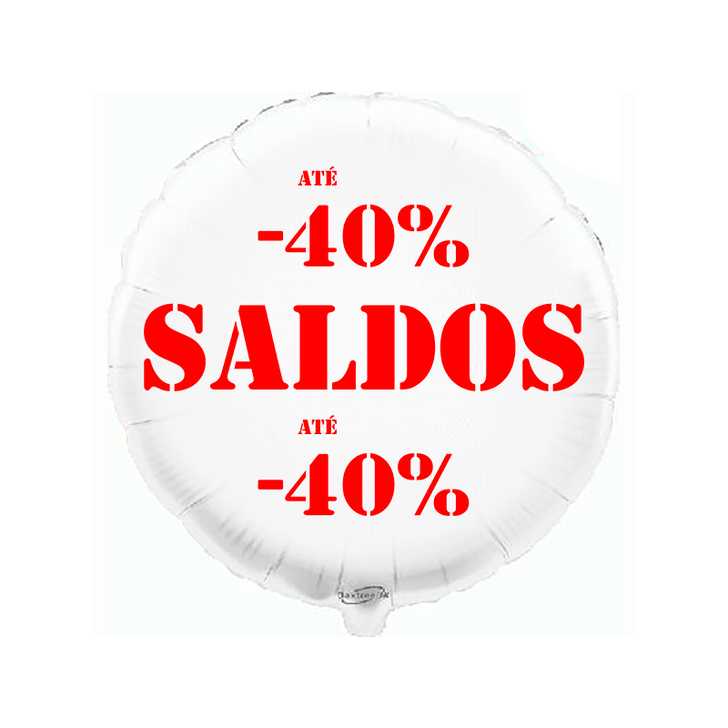 Balão de 45cm Saldos -40% Branco
